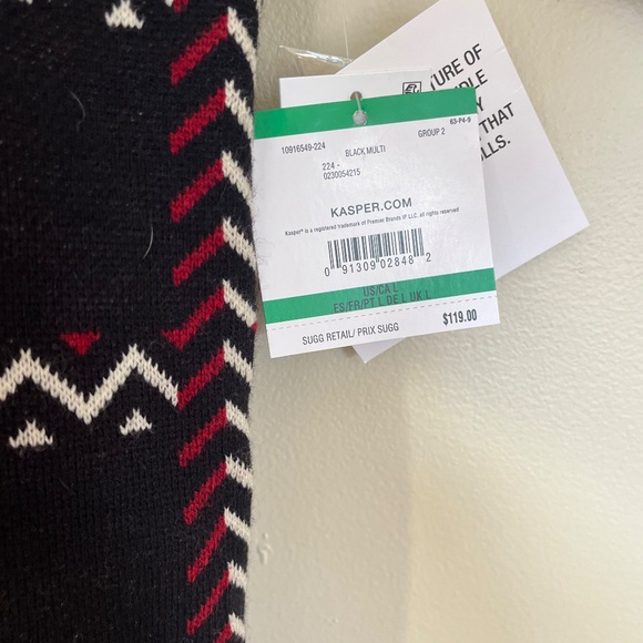 Kasper women's open-front cardigan sweater - Picture 3 of 3